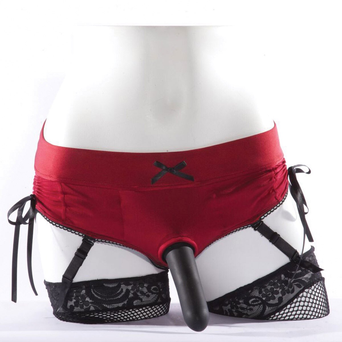 Best Spareparts Sasha Harness Red/Blk Nylon - XS dildo panties made by SpareParts HardWear on sale at herVibrators.com