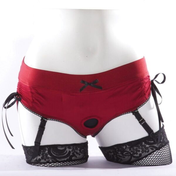 Best Spareparts Sasha Harness Red/Blk Nylon - XS dildo panties made by SpareParts HardWear on sale at herVibrators.com