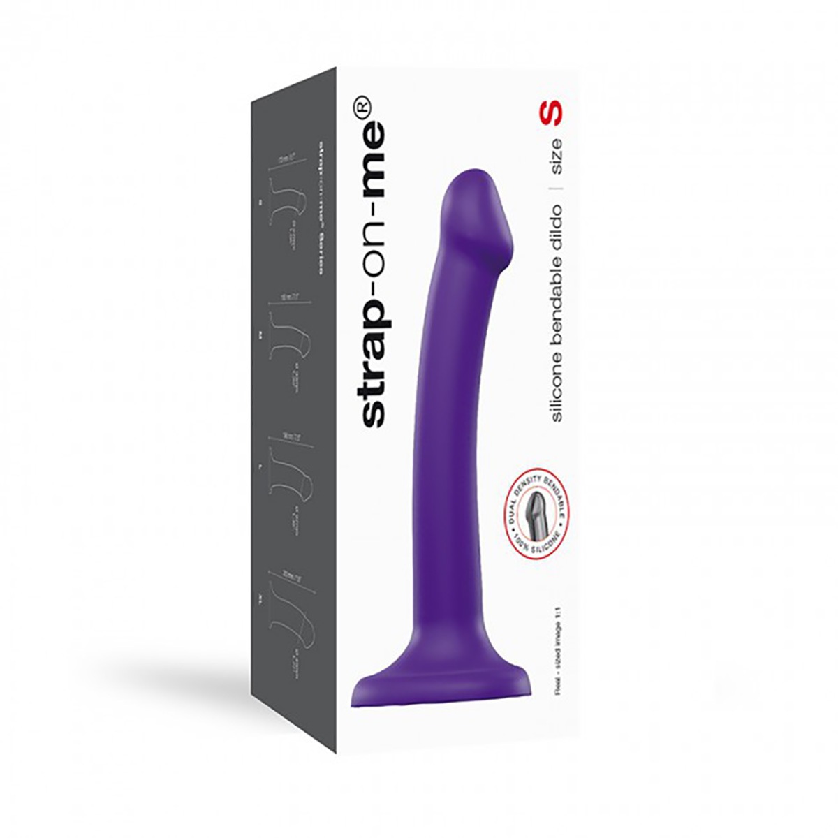 Strap On Me Bendable Dual Density Semi Realistic Dil Purple Small dildo made by Strap-On-Me on sale at herVibrators.com