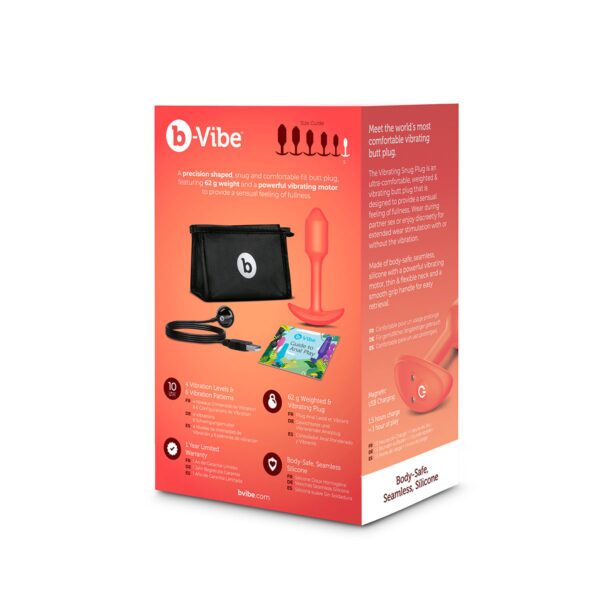 Buy a B-Vibe Vibrating Snug Plug 1 S  Orange vibrator.