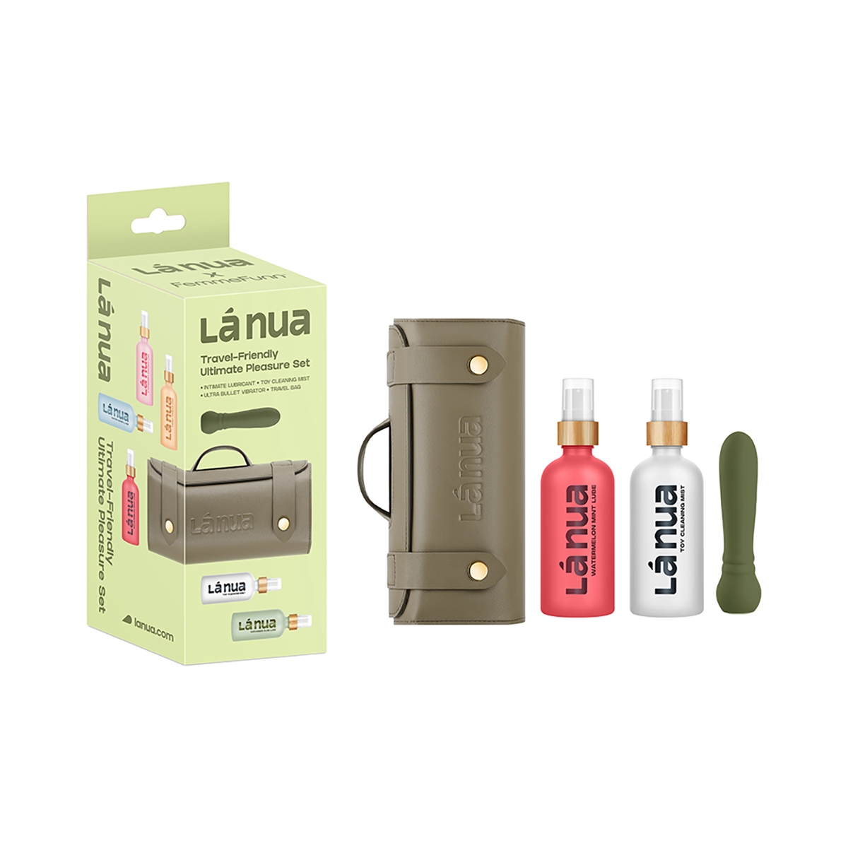 Buy a La Nua Gift Bag 3 Ultra Bullet + 100Ml Mist Toy Cleaner + 100Ml Watermelon Mint Lube vibrator.