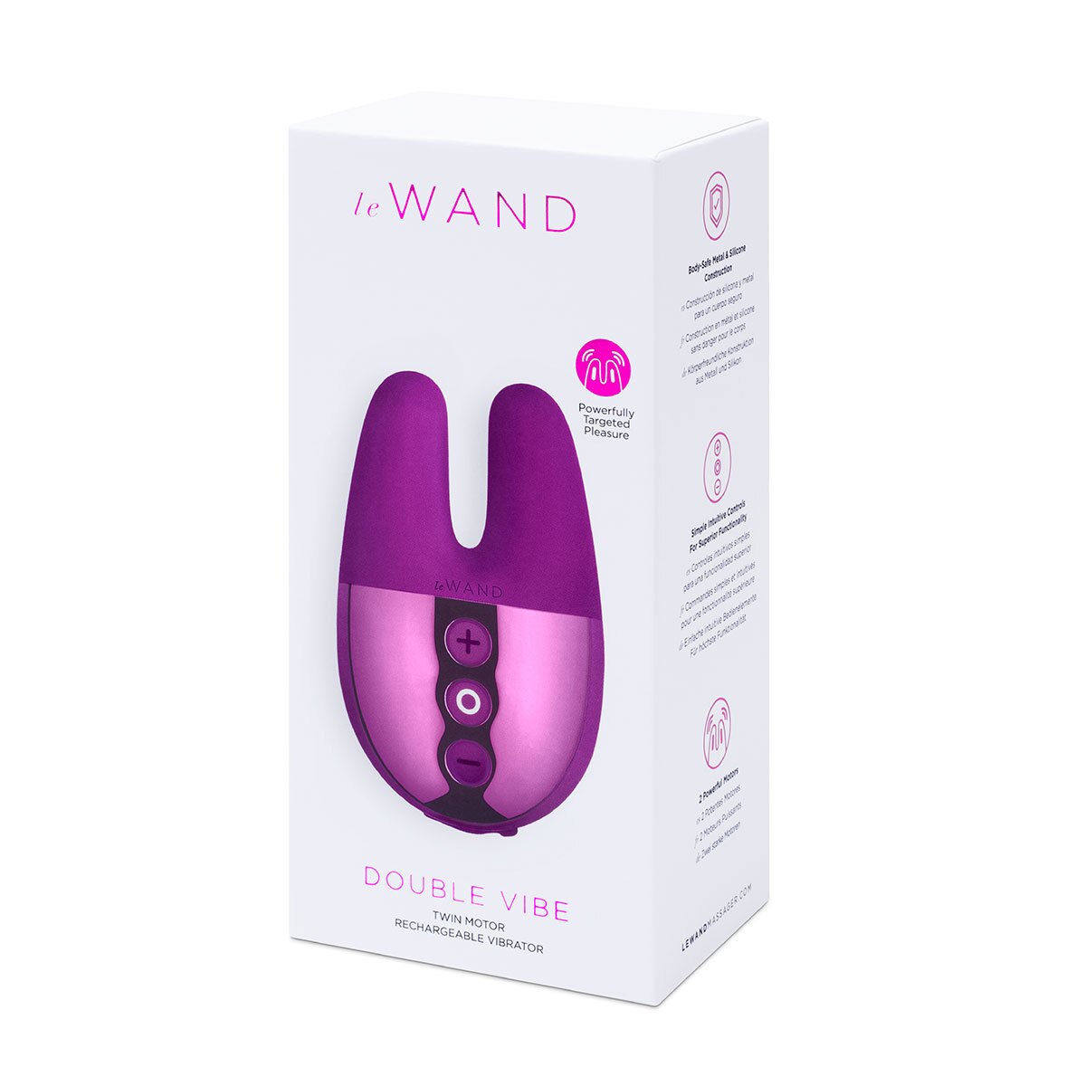 Buy a Le Wand Chrome Double Vibe  Dark Cherry vibrator.