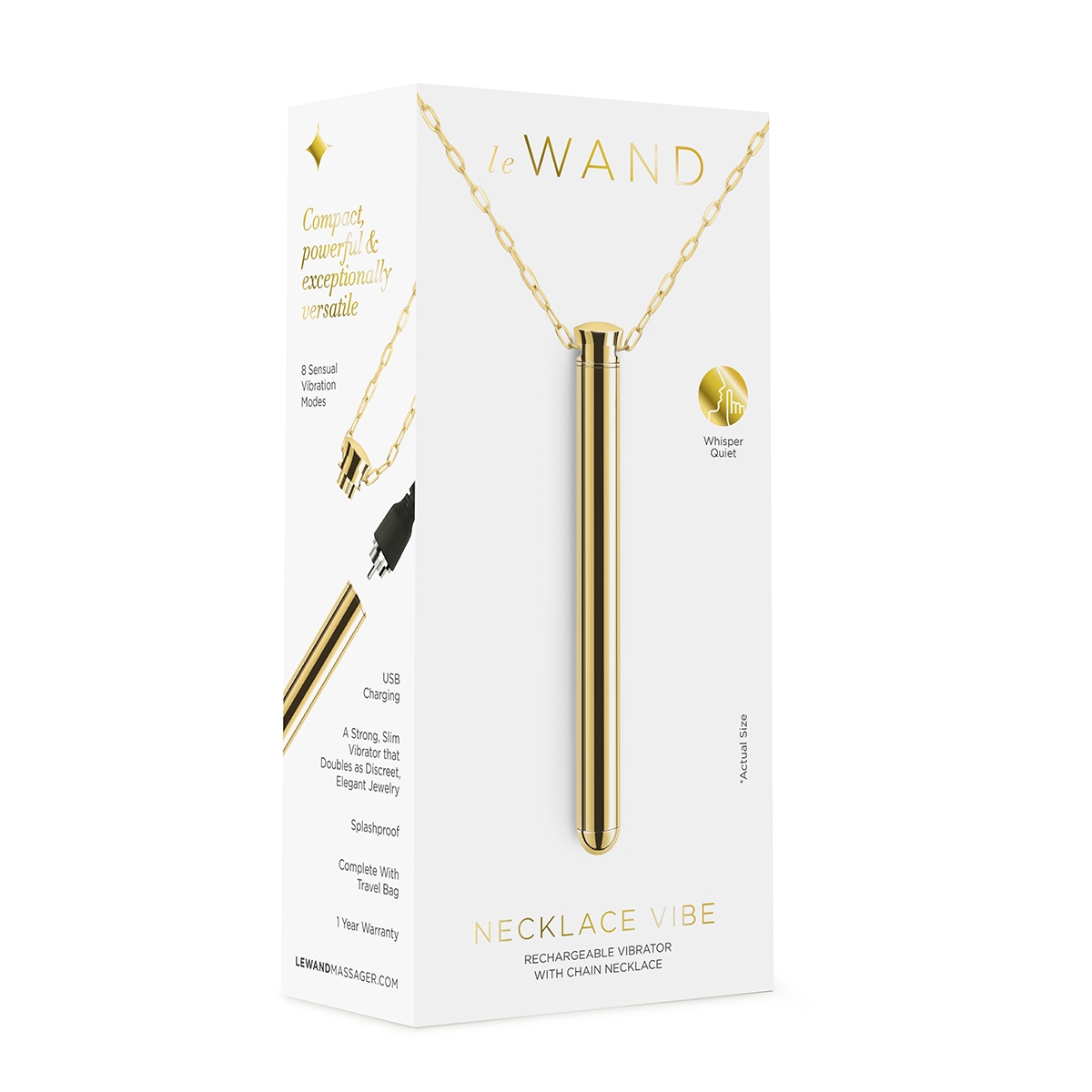 Buy a Le Wand Vibrating Necklace  Gold vibrator.