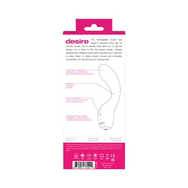 Buy a VeDO Desire Rechargeable G-Spot Vibe Pink vibrator.