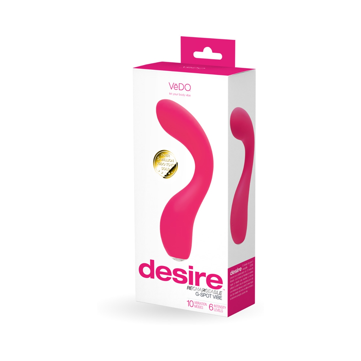 Buy a VeDO Desire Rechargeable G-Spot Vibe Pink vibrator.