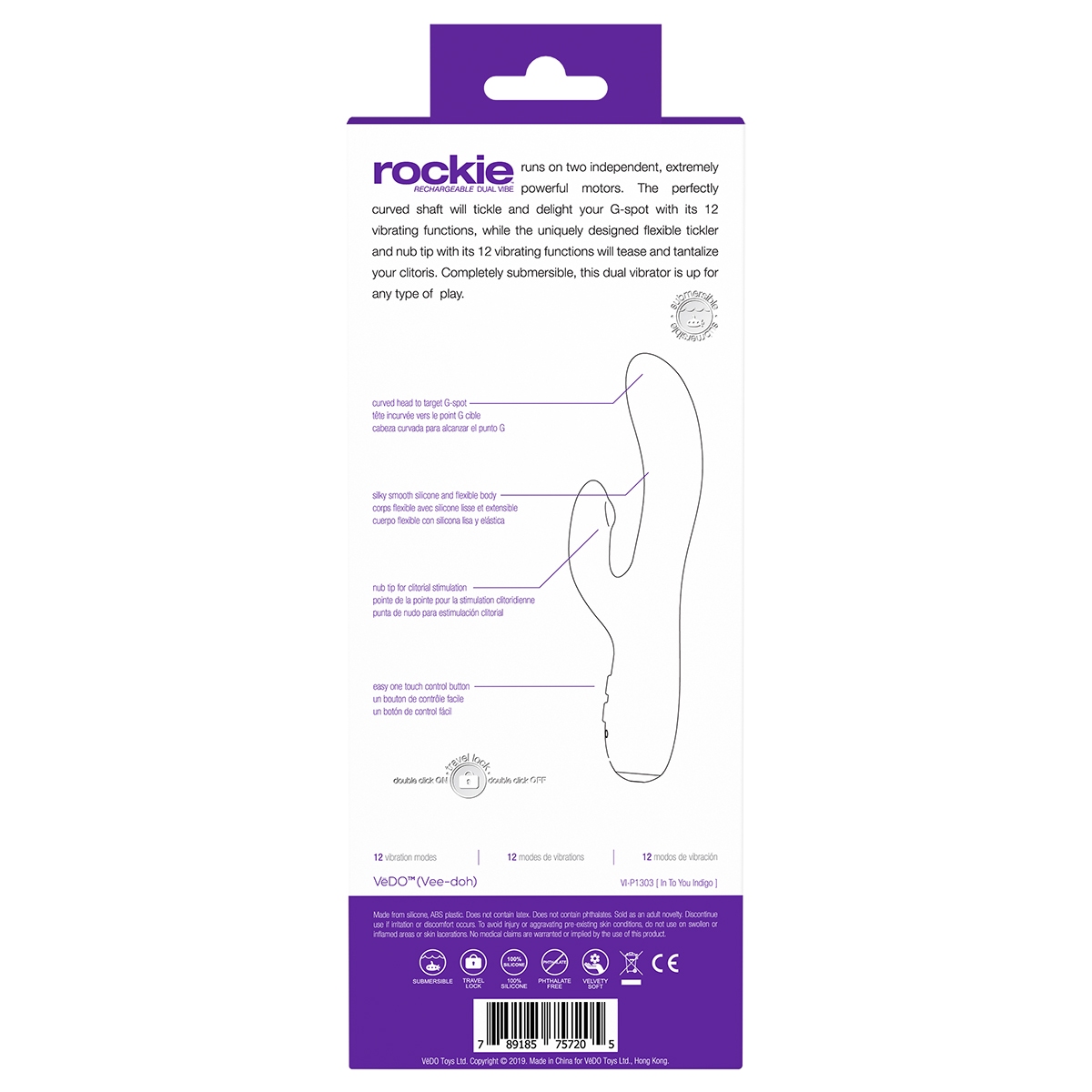 Buy a VeDO Rockie Dual Vibrator  Indigo vibrator.