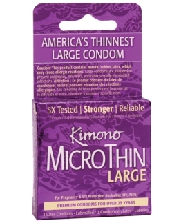 Shop Kimono Micro Thin Large Condoms - Box of 3 online