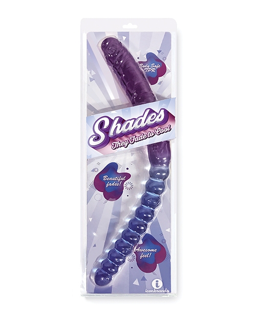 Shop Shades Jelly TPR Gradient Double Dong - Blue/Violet online