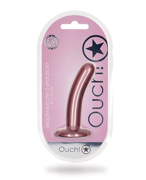Shop Shots Ouch 5" Smooth G-Spot Dildo - Rose Gold online