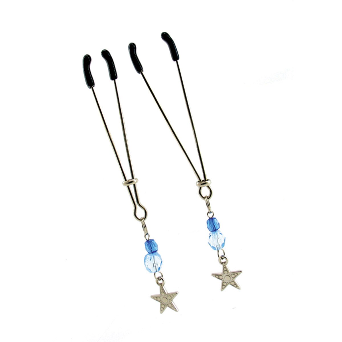 Sex kitten tweezer clamps star blue sexy jewelry made by sex kitten for her.