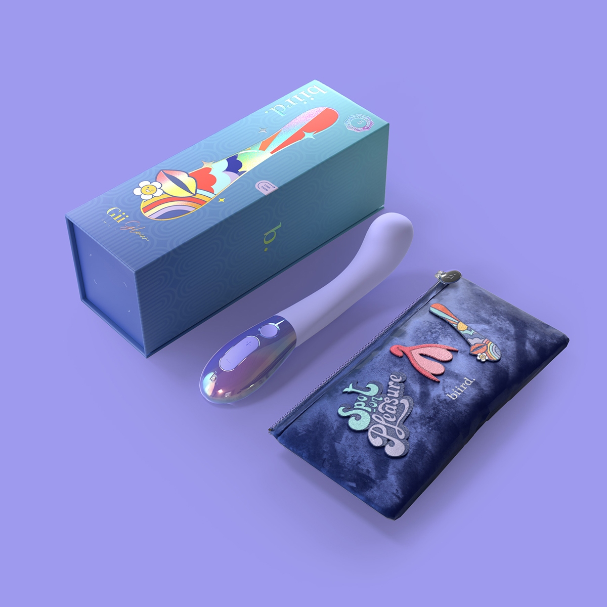 Close-up of the  Biird vibrator for texture detail