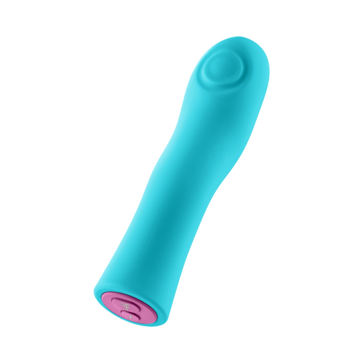 Angled view of the Turquoise Femme Funn vibrator designed for intimate use