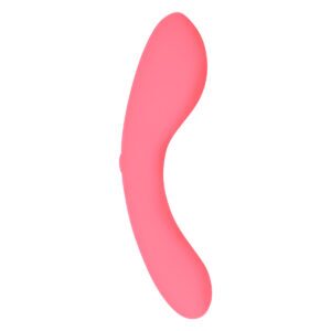 Dark Pink BMS vibrator Swan- The Mini Swan Glow-in-the-Dark shown in hand for scale