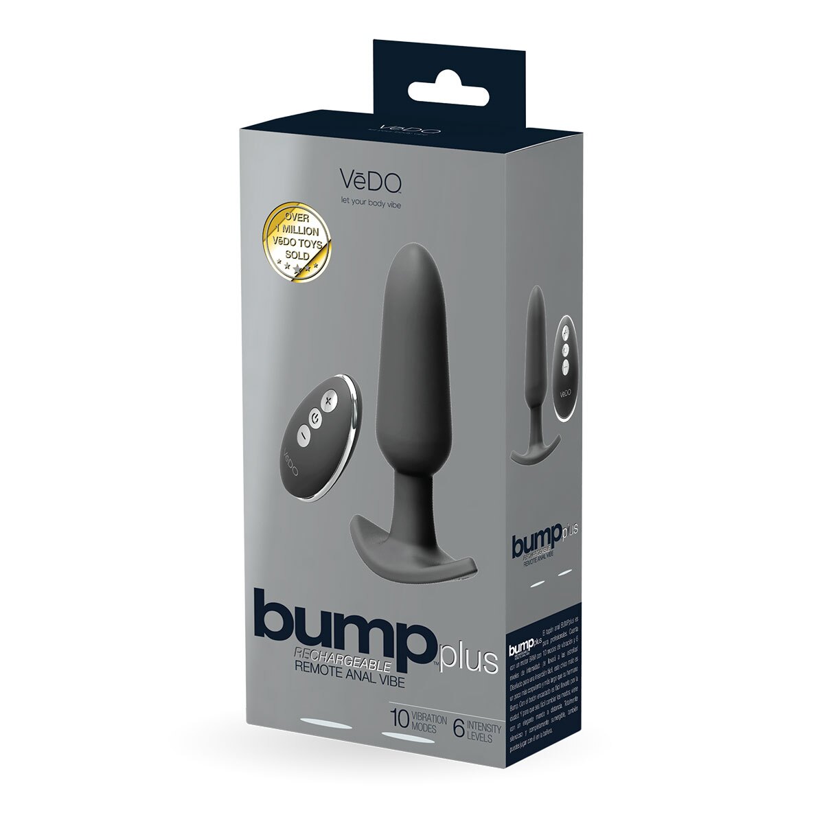 Close-up of the Black VeDO vibrator for texture detail