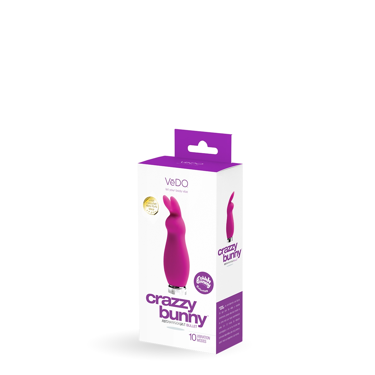 Close-up of the Purple VeDO vibrator for texture detail