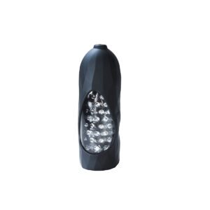 Black VeDO vibrator Hummer 2.0 Sleeve Pearl shown in hand for scale