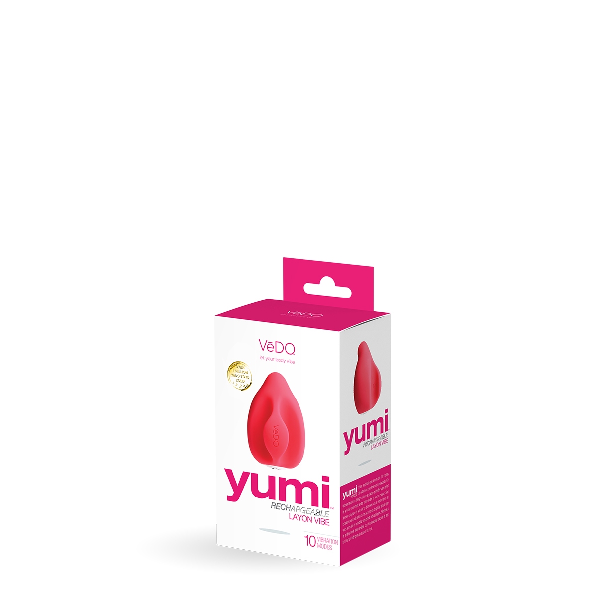 Close-up of the Pink VeDO vibrator for texture detail