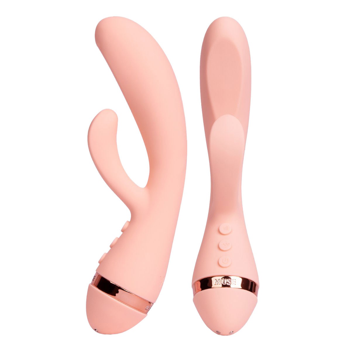 Vush vibrator muse rabbit shown in hand for scale