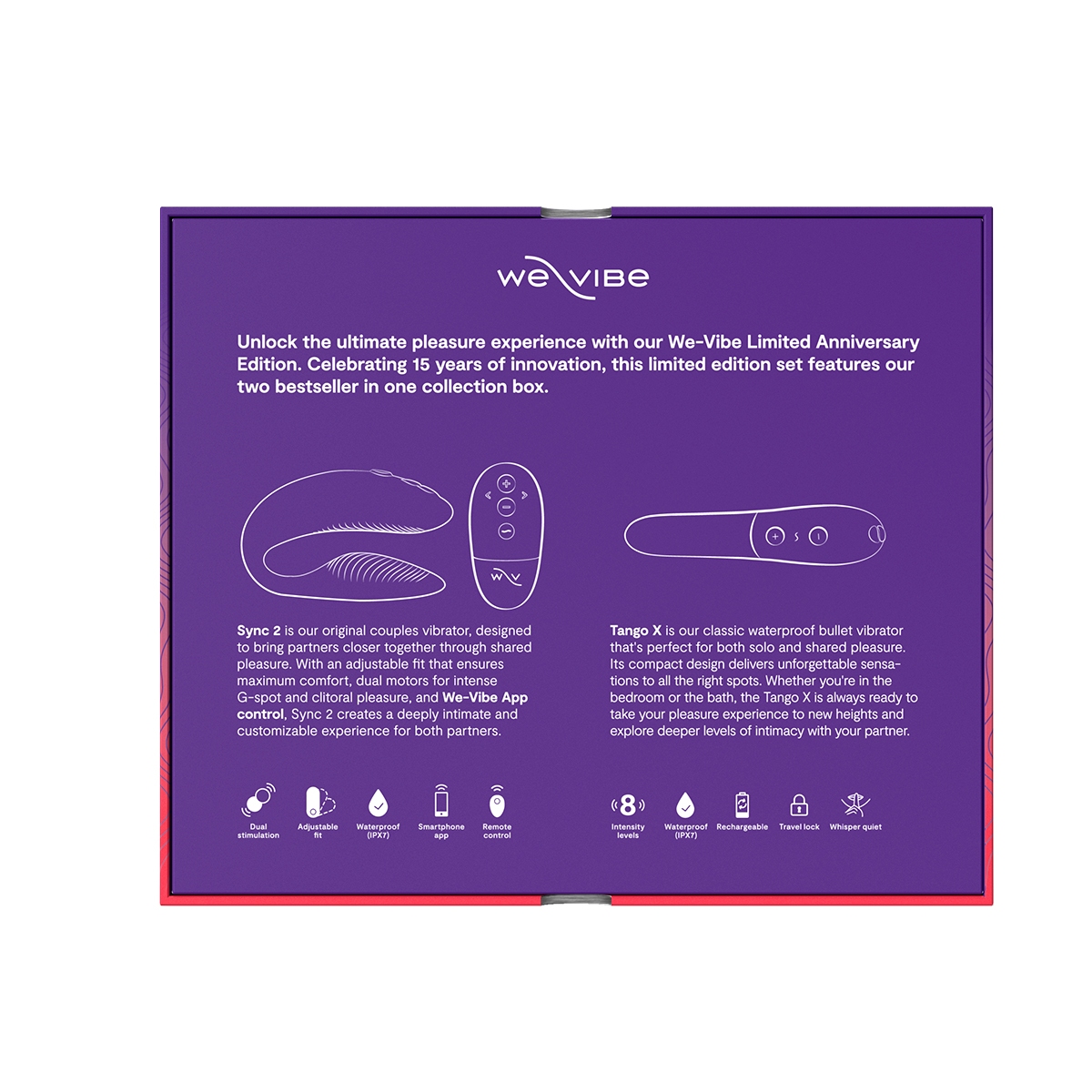 Close-up of the  We-Vibe vibrator for texture detail