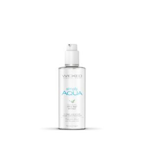 Bottle of 0.14 Vegan Lube Wicked Sensual Care showing plant-powered formula