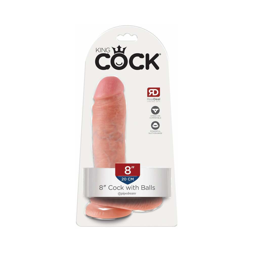 8 inch Dildo by Pipedream in Vanilla Ivory Beige shown for use by Her or Him