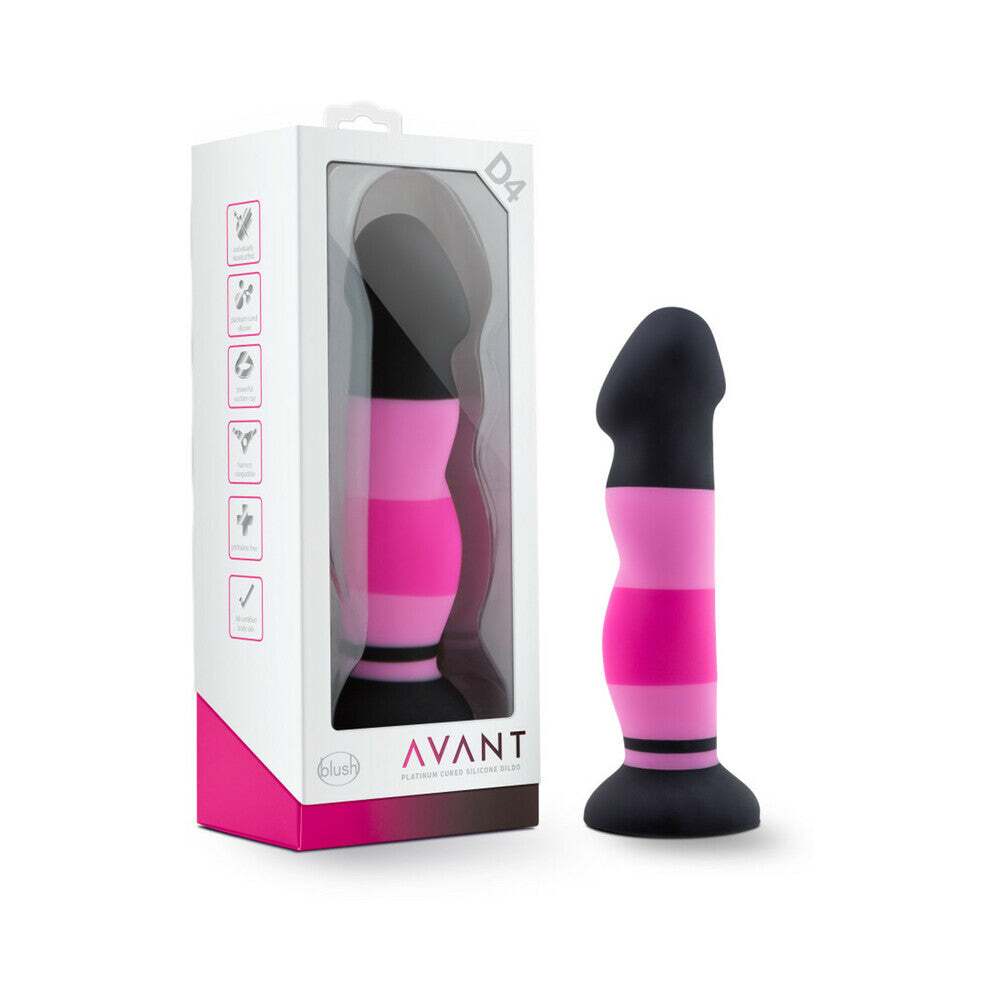 8 inch dildo by blush in multi-color shown for use by her or him