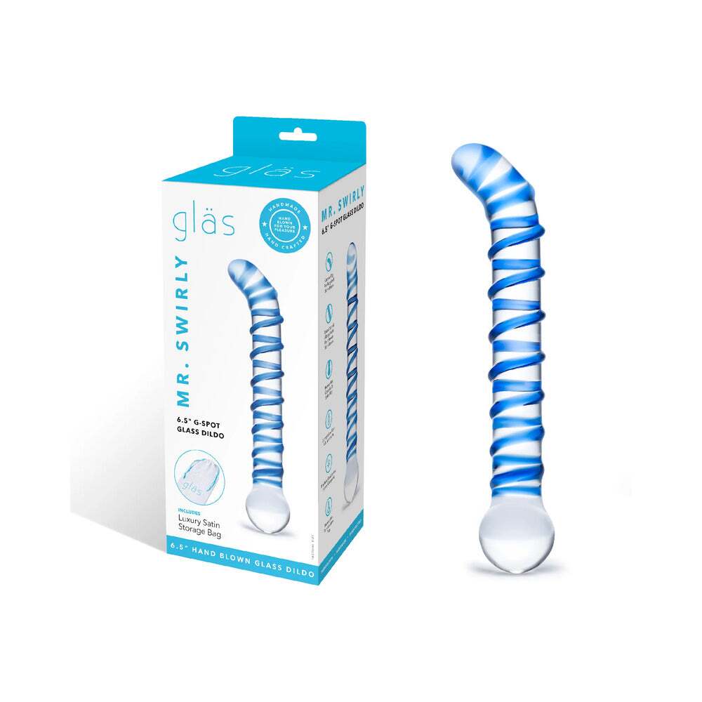 6.5 inch Dildo by Electric Eel in Clear shown for use by Her or Him