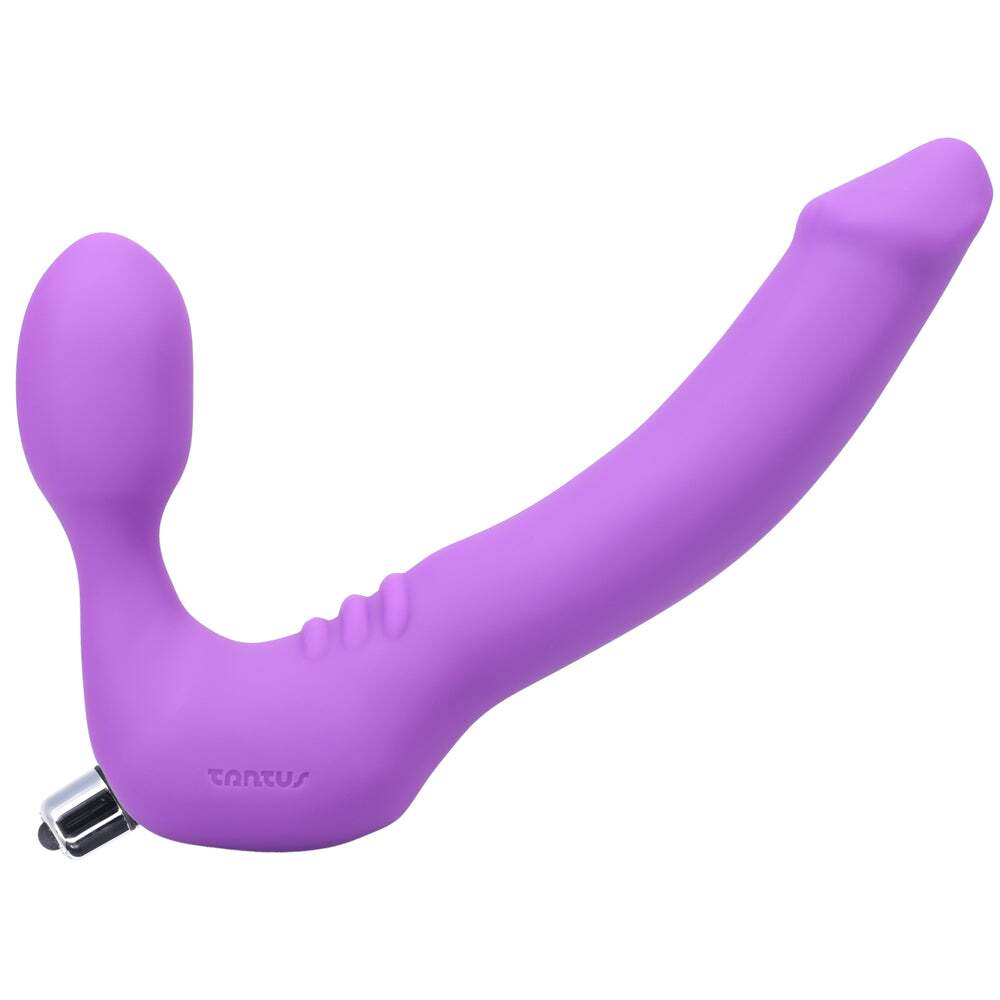 Dildo by tantus in purple shown for use by her or him