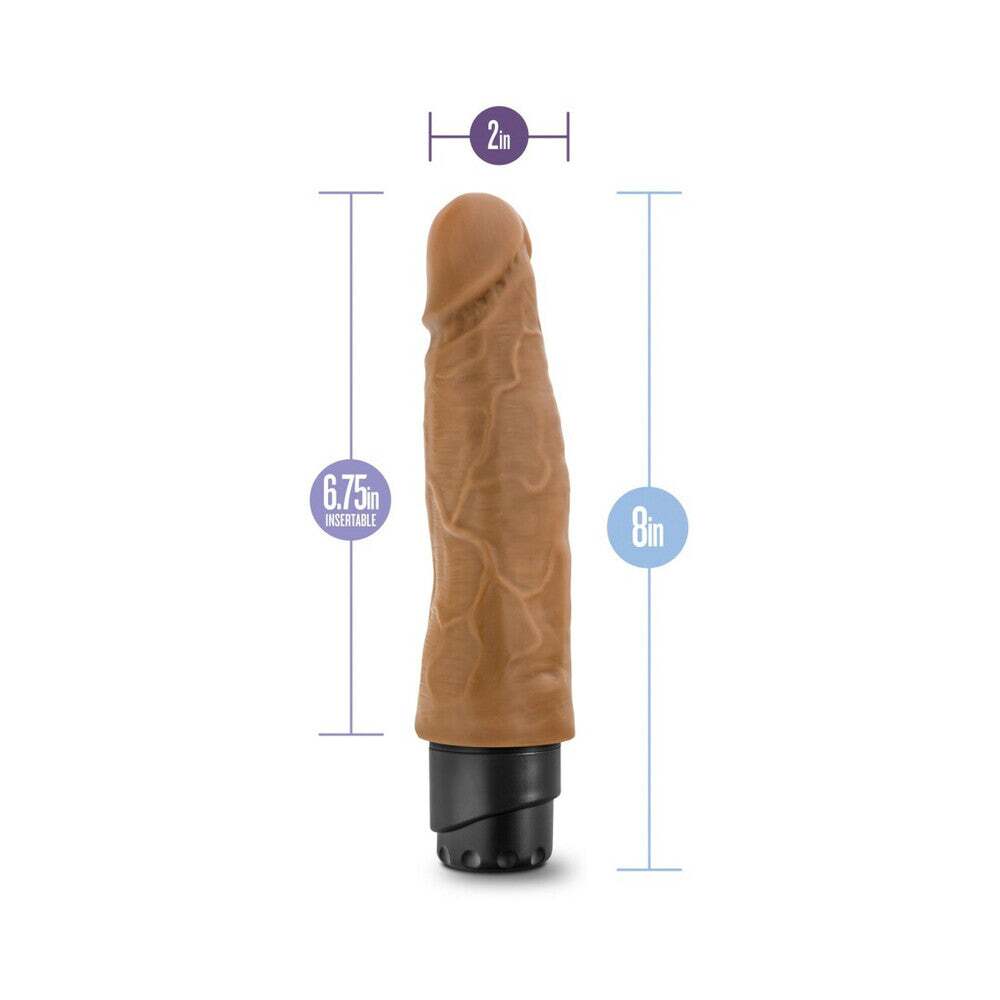 8 inch Dildo by Blush in Tan Light Brown Mocha shown for pegging Her or Him
