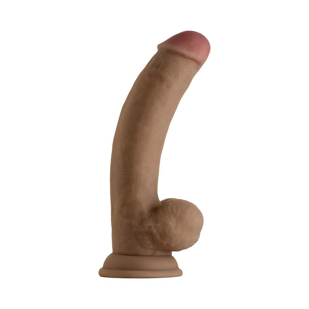 8.5 inch Dildo from Shaft in Tan Light Brown Mocha designed for anal sex with Her or Him