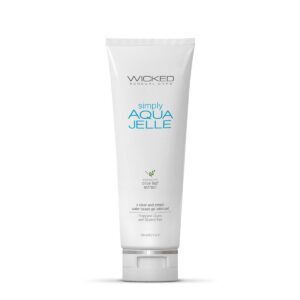 Bottle of 0.25 Vegan Lube Wicked Sensual Care showing plant-powered formula