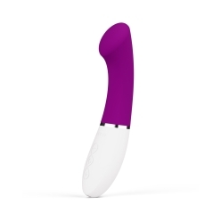 LELO vibrator GIGI 3 App G-Spot Vibr Deep Rose shown in hand for scale