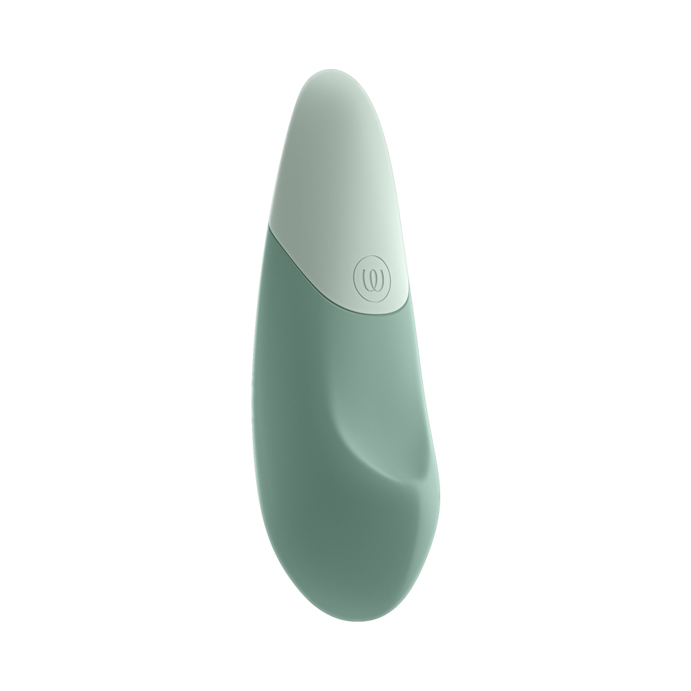 Womanizer vibrator Sage shown in hand for scale