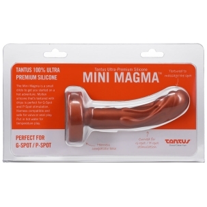 5 inch Dildo by Tantus in Copper shown for use by Her or Him