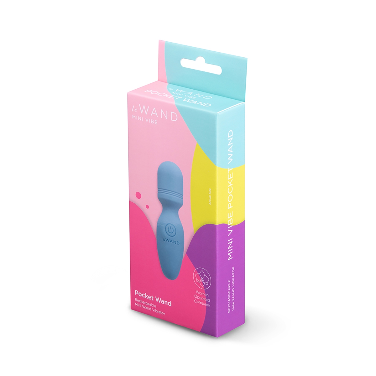 Le-Wand vibrator Le Mini Pocket shown in hand for scale
