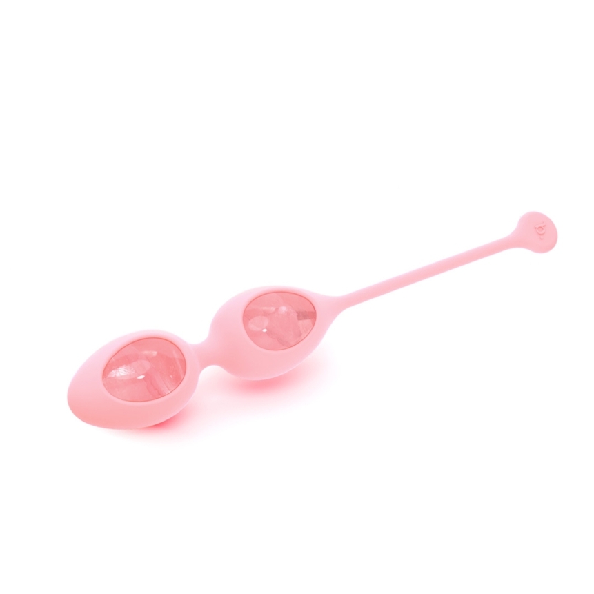 Buy biird yonii 2 piece rose quartz eggs set kegel exercise device for pelvic floor muscle strengthening.