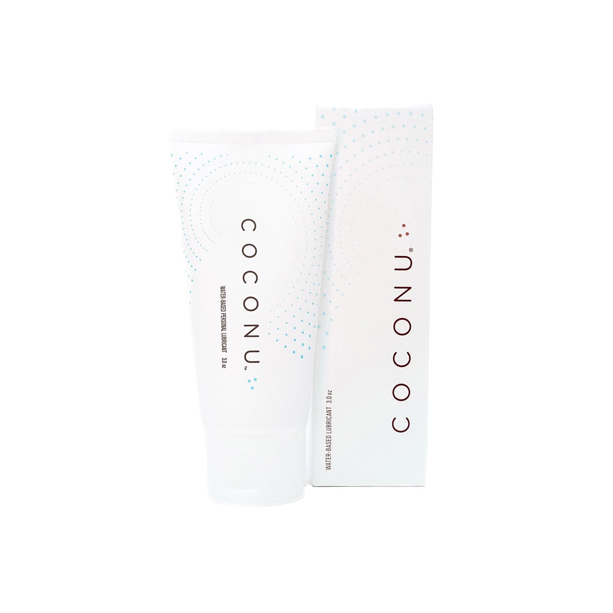 Bottle of 3 oz Plant Based Lube Coconu showing botanical formula