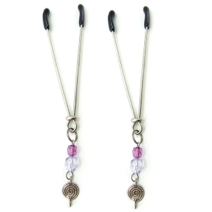 Sex Kitten Clamps Purple Swirls sexy jewelry made by Sex Kitten for her.