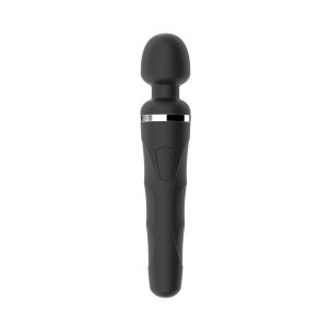 Lovense vibrator Domi 2 shown in hand for scale