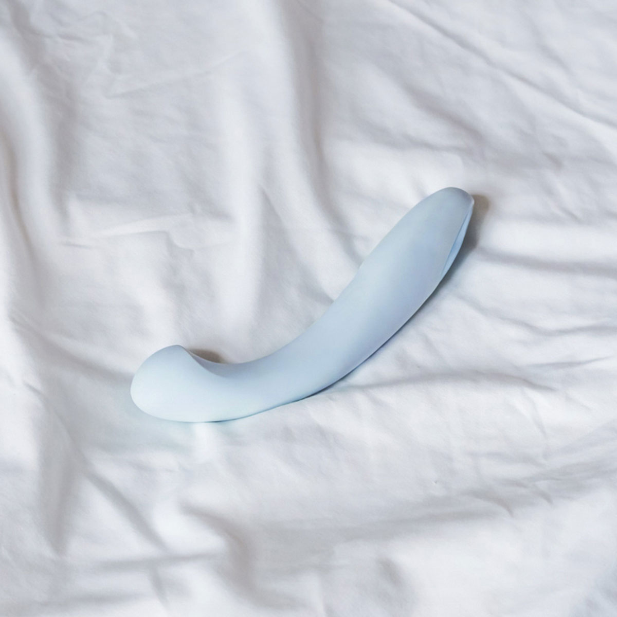 Close-up of the  Dame Products vibrator for texture detail