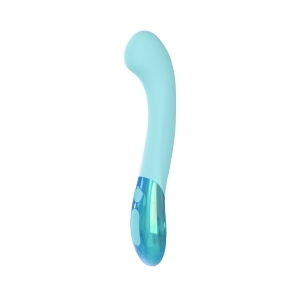 Biird vibrator Gii Glow Mint shown in hand for scale