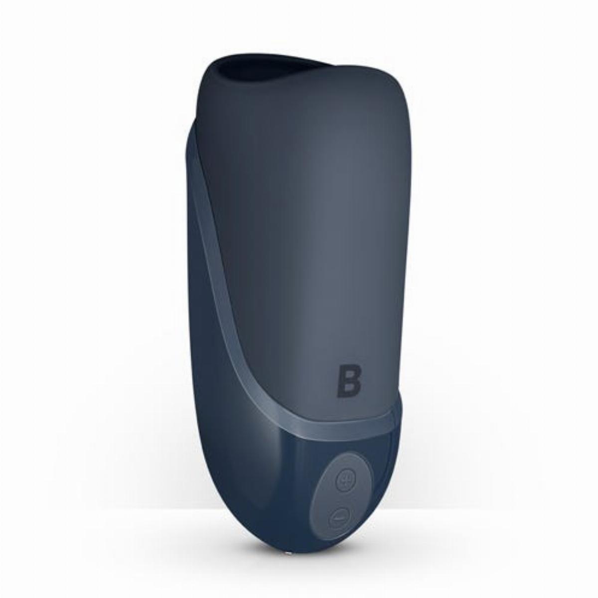 Boners vibrator Blowjob Masturbator shown in hand for scale