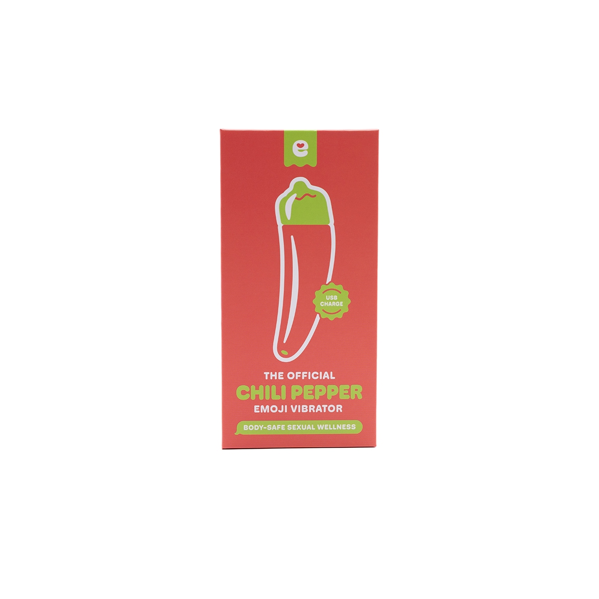 Angled view of the  Emojibator vibrator designed for intimate use