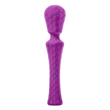 Purple Femme Funn vibrator Ultra XL shown in hand for scale