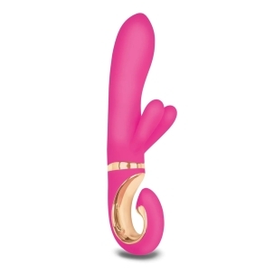 Violet GVibe vibrator Grabbit MINI Dolce shown in hand for scale