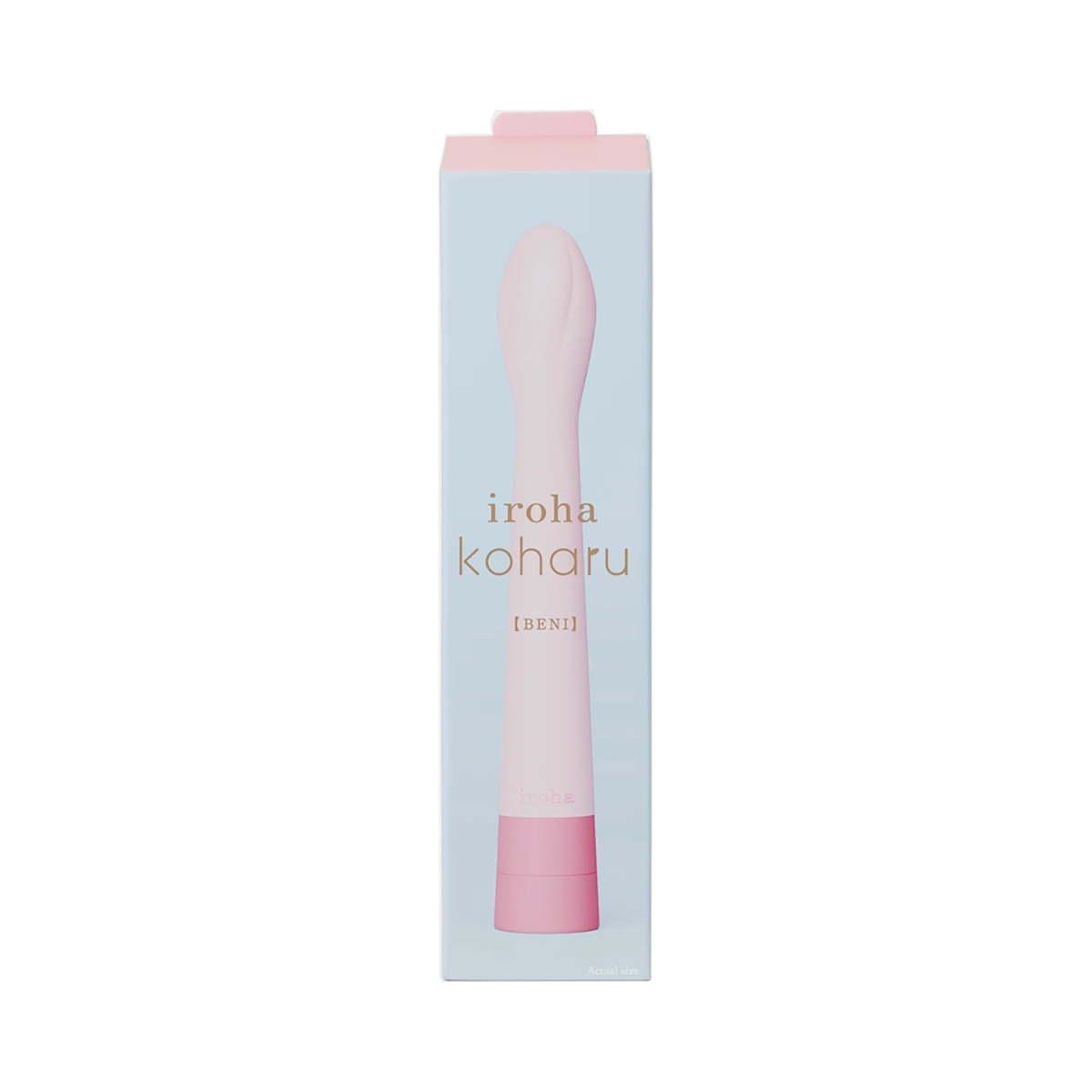 Angled view of the  TENGA vibrator designed for intimate use