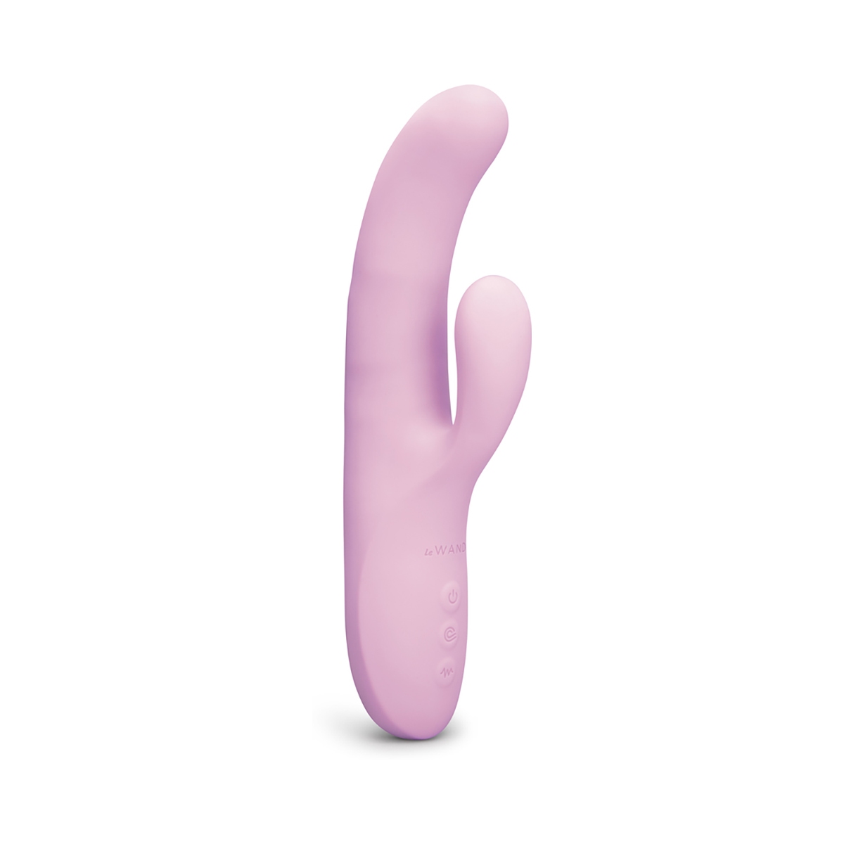 Le Wand vibrator Hither shown in hand for scale