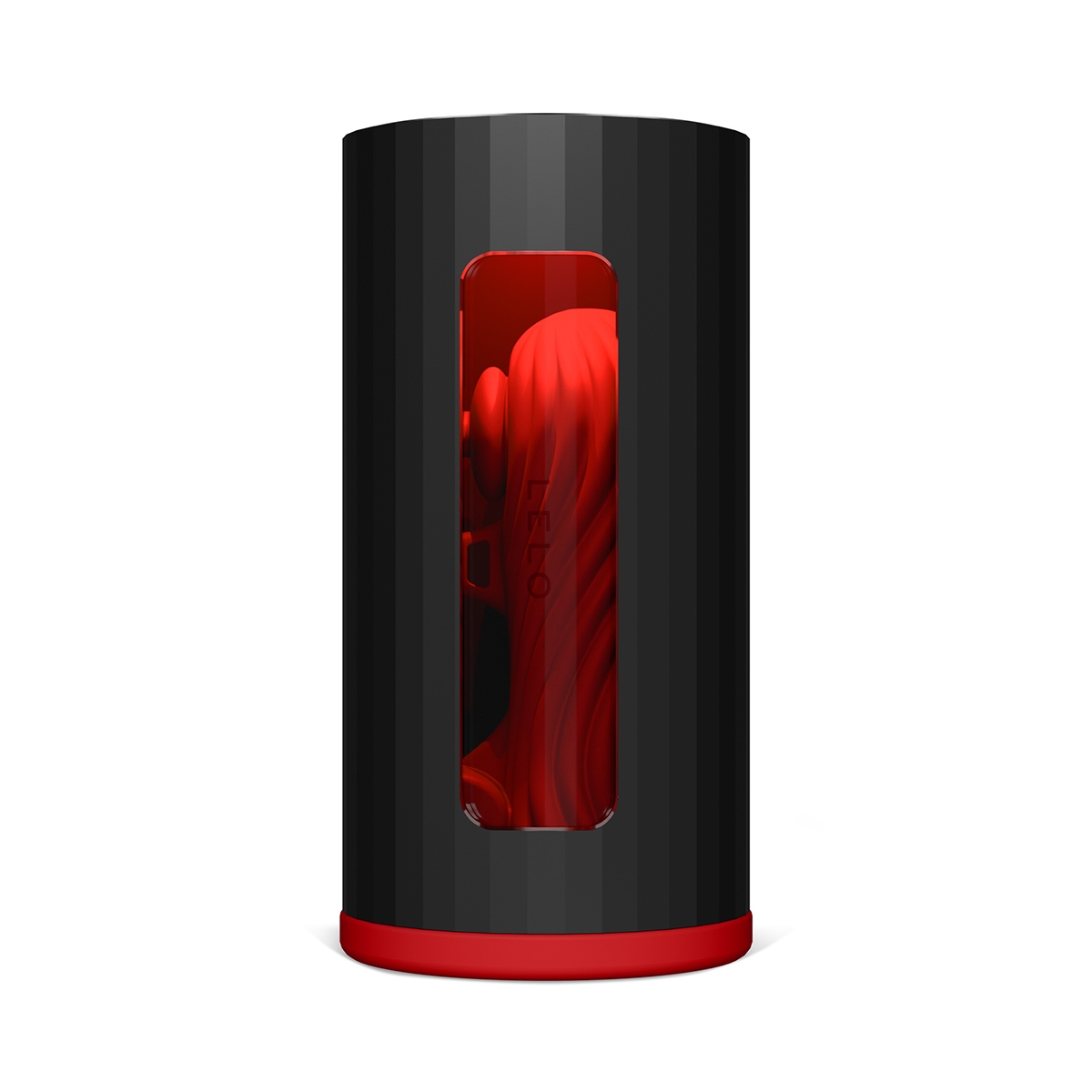 Red LELO vibrator F1S V3 shown in hand for scale