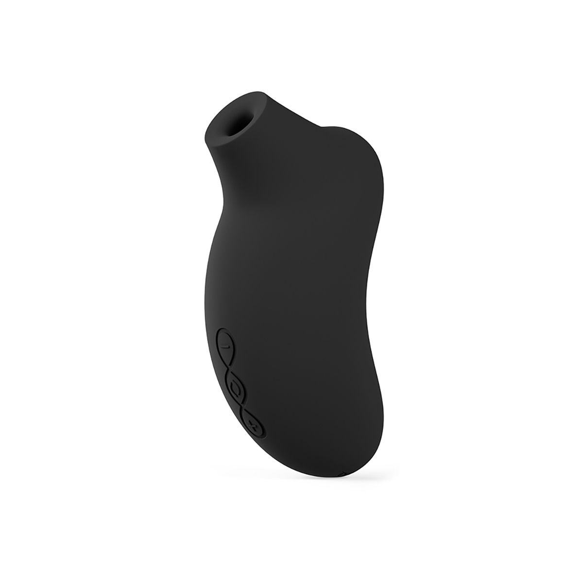 Black LELO vibrator SONA 3 Cruise Clit Stim shown in hand for scale