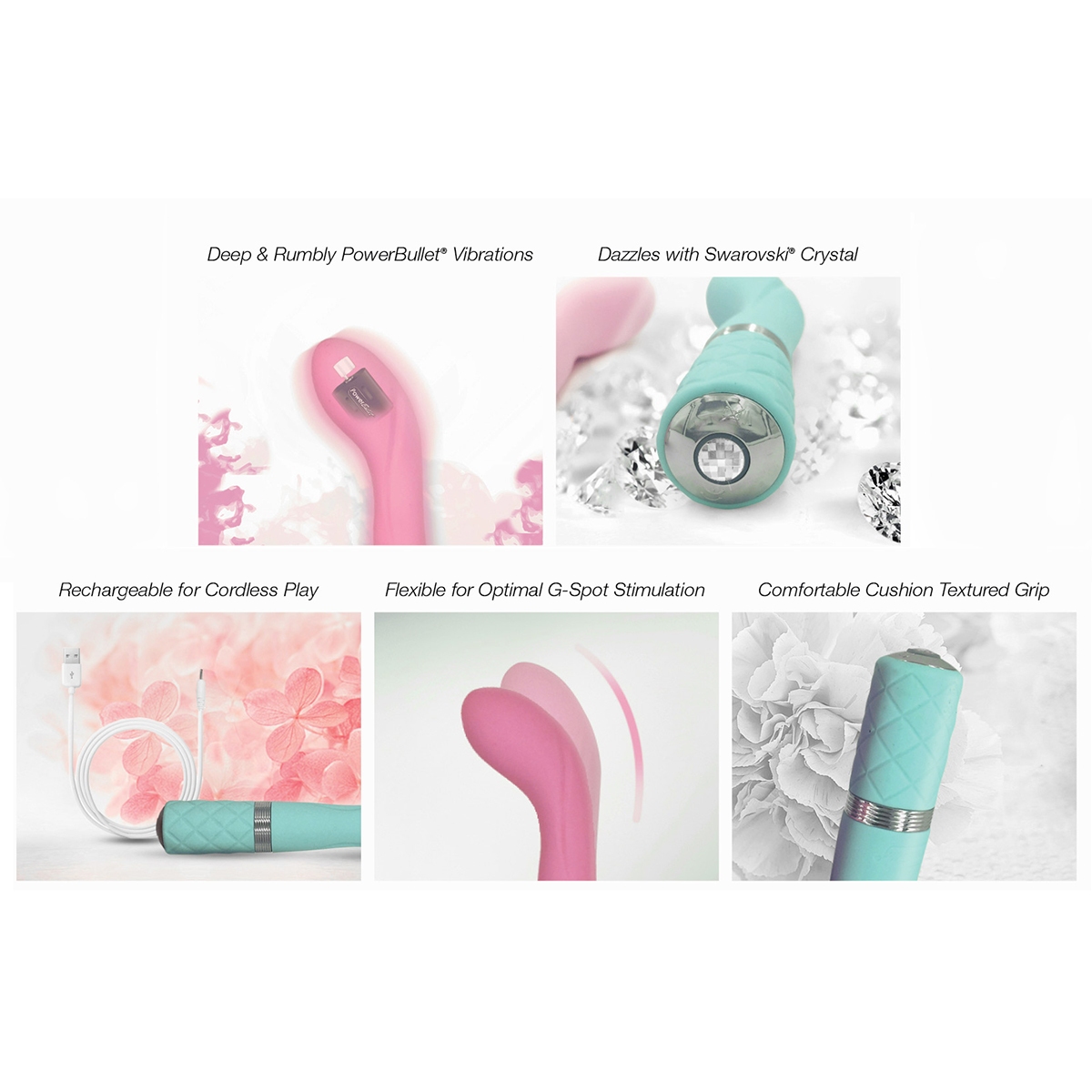 Close-up of the Teal BMS vibrator for texture detail